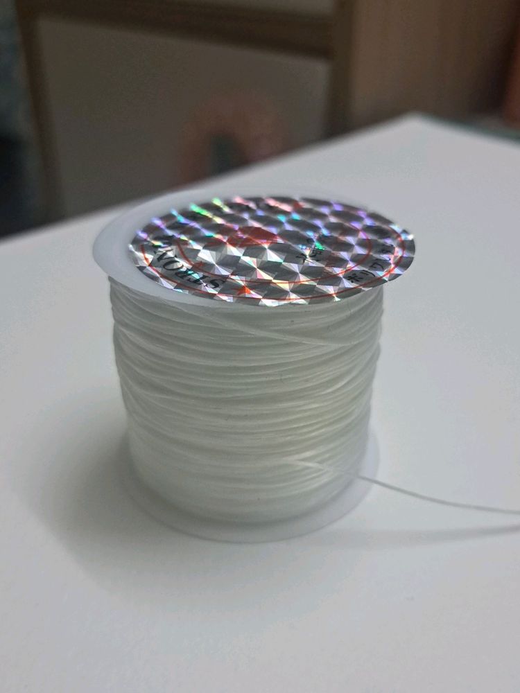 40m Flat 0.5mm Elastic Thread For Jewelry Making