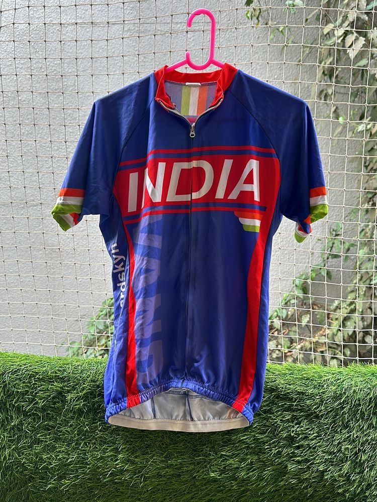 India Cycling Jersey Half Sleeve Size L 40