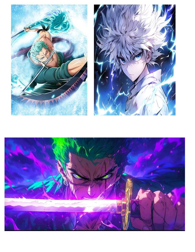 PACK OF 5 Anime 8k QUALITY POSTER'S