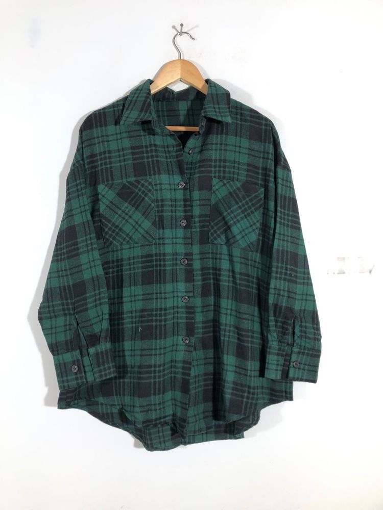 Green&Black Checked Shirt (Women’s)