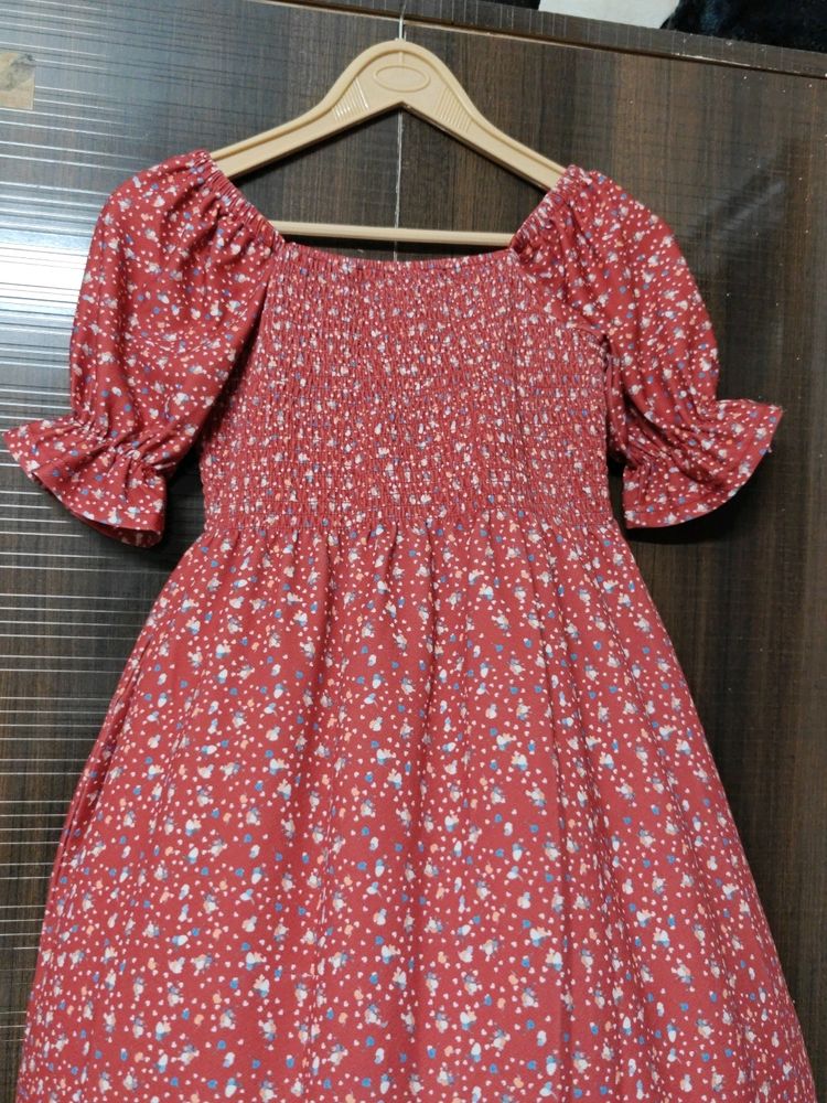 Red Flower Midi