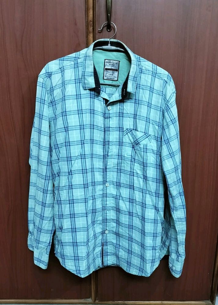 Sky-blue Shirt For Men