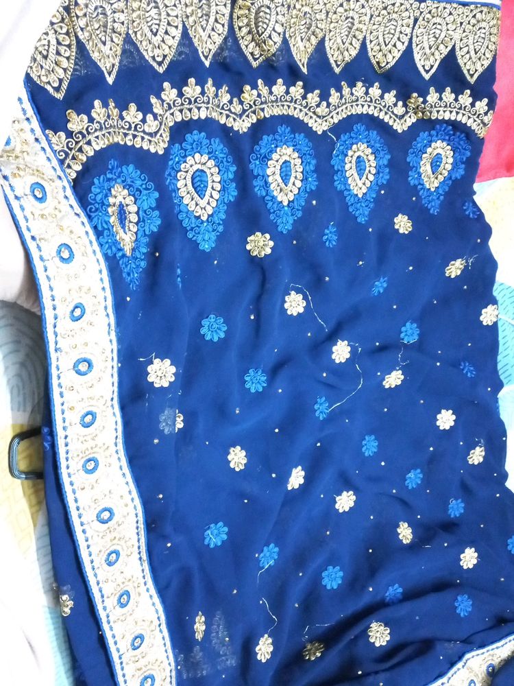 Heavy Work Lehnga Style Saree