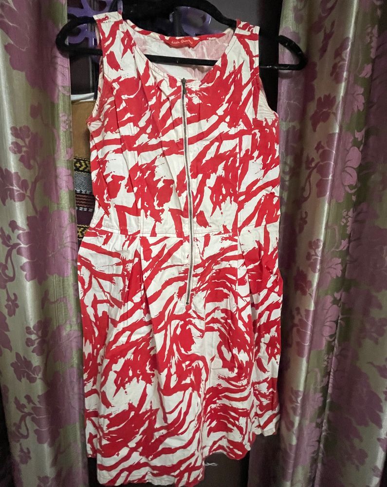 A Cute Red & White Short Dress From Latin Quarter