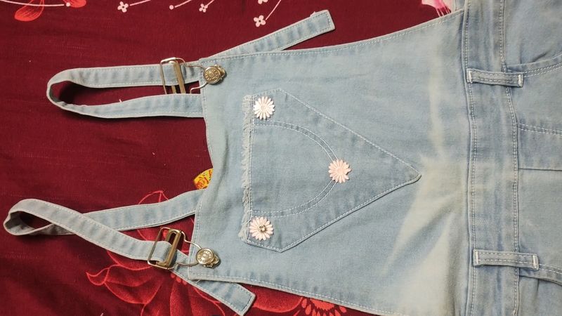 Super Denim Quality Dungaree In Sky Blue Colour