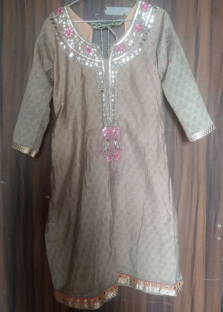 Partywear  Chanderi Kurti