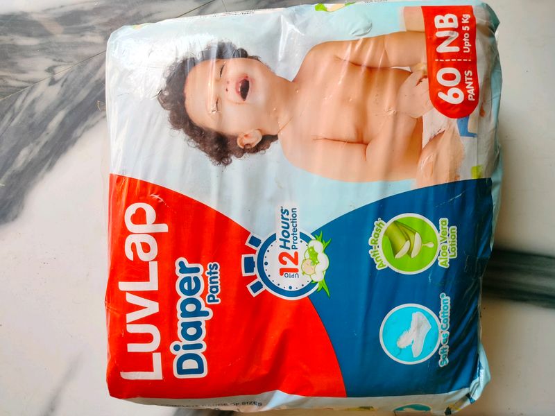 New Luvlap baby Diaper Nb 60 Pcs