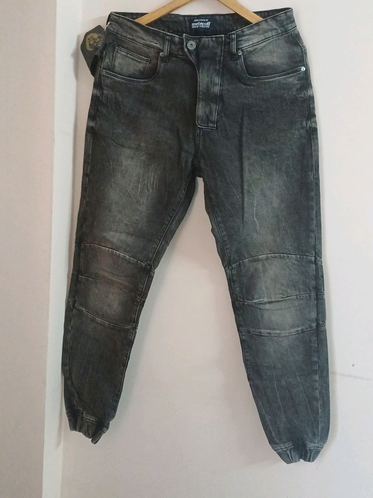 Charcoal Denim Jogger With Tag