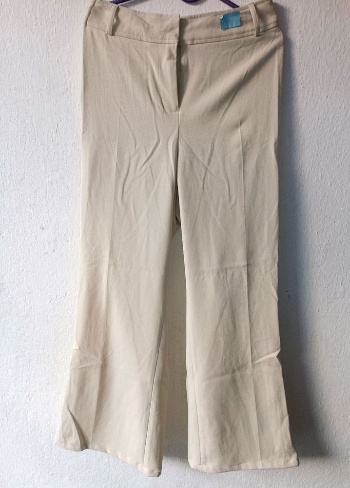 Off White Boot Cut Trouser