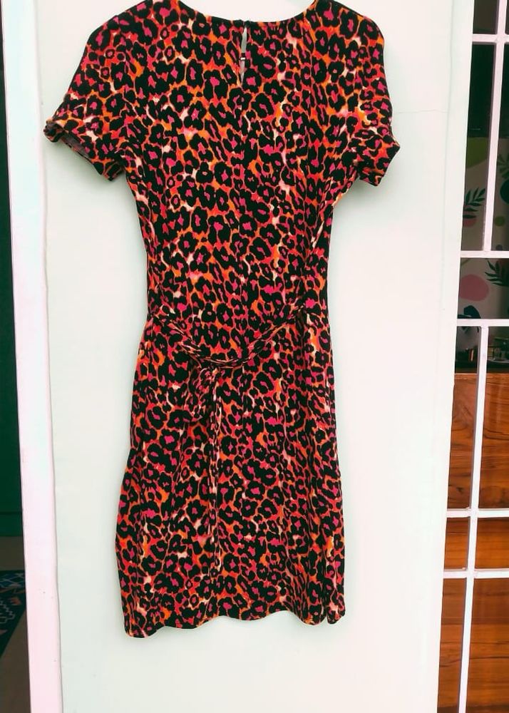 Leopard printed bodycon dress