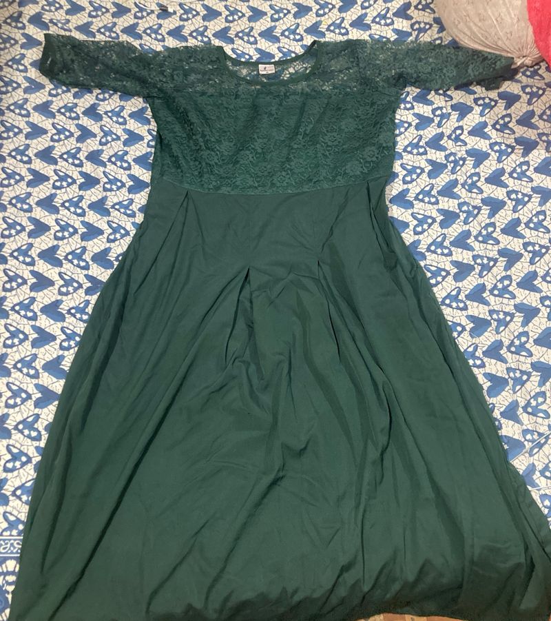 Green Net Frock