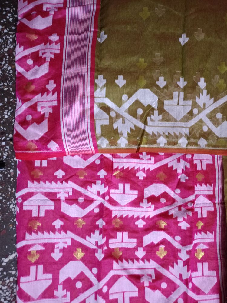 Cotton Dhakai Jamdani Saree