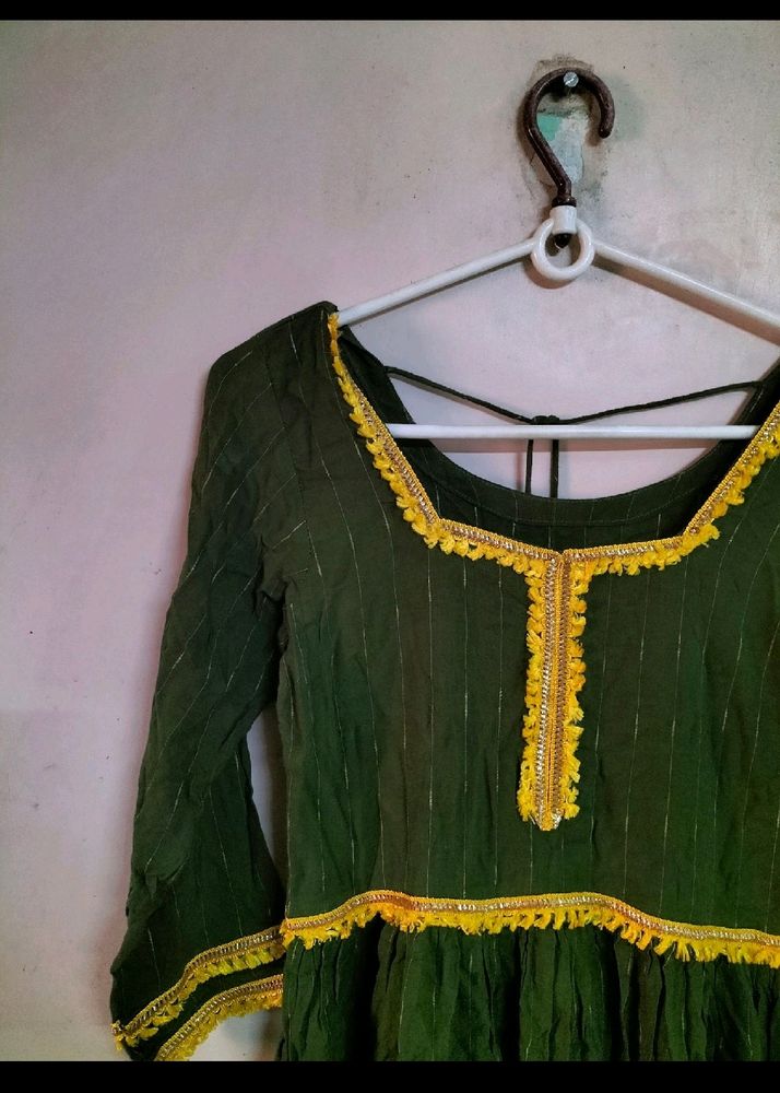 Green Anarkali Kurti