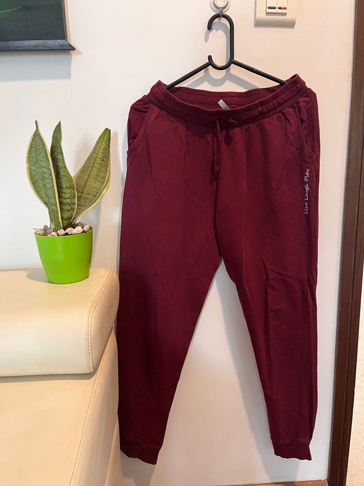 ‘Team Spirit’ Maroon Adjustable Joggers