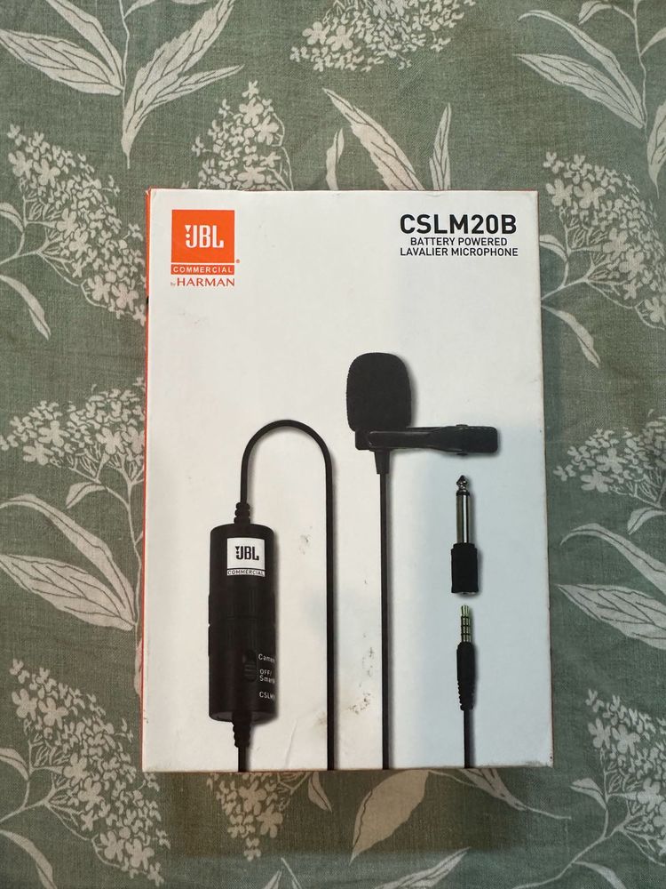 JBL CSLM20B Battery Powered Lavalier Microphone