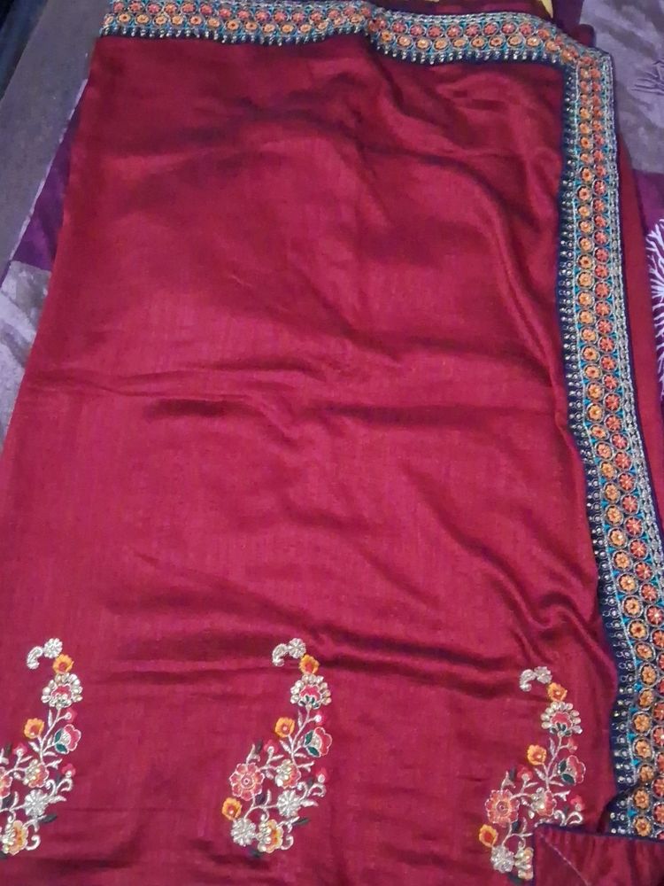 Maroon Saree