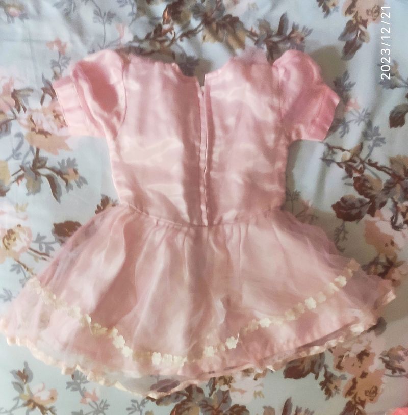 Dreamy Pink Party Frock For Baby Girl