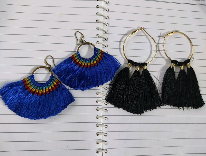 Set Of 2 Thread Earings