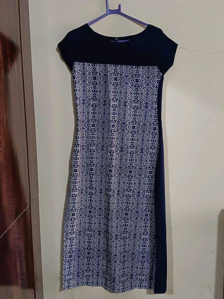 Janasya Polyster Blue Kurta