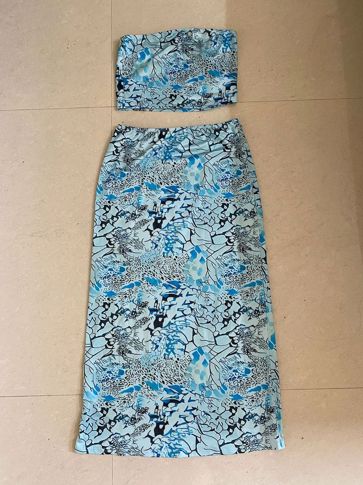 Blue Abstract Co Ord