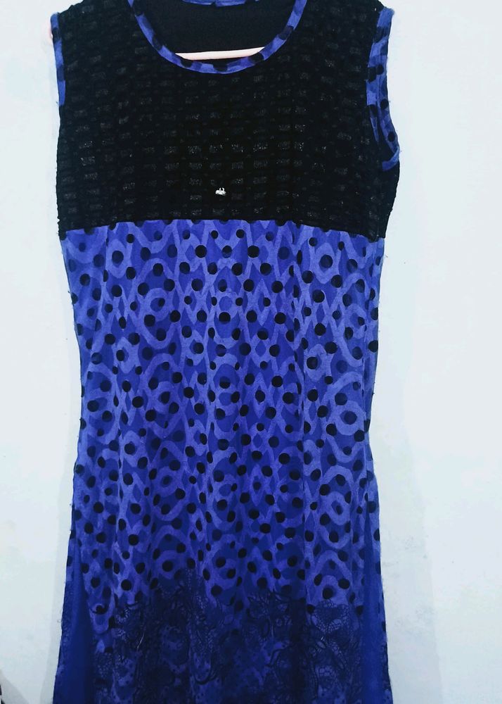 Royal Blue Sleeveless Kurta