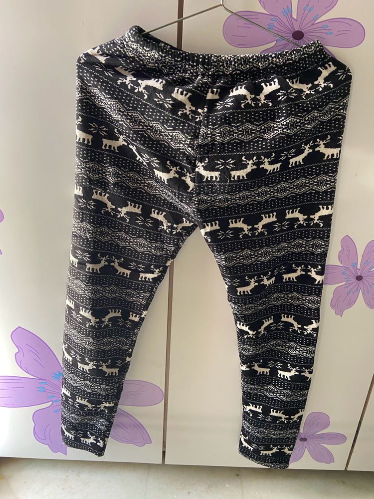 new animal print woolen trouser