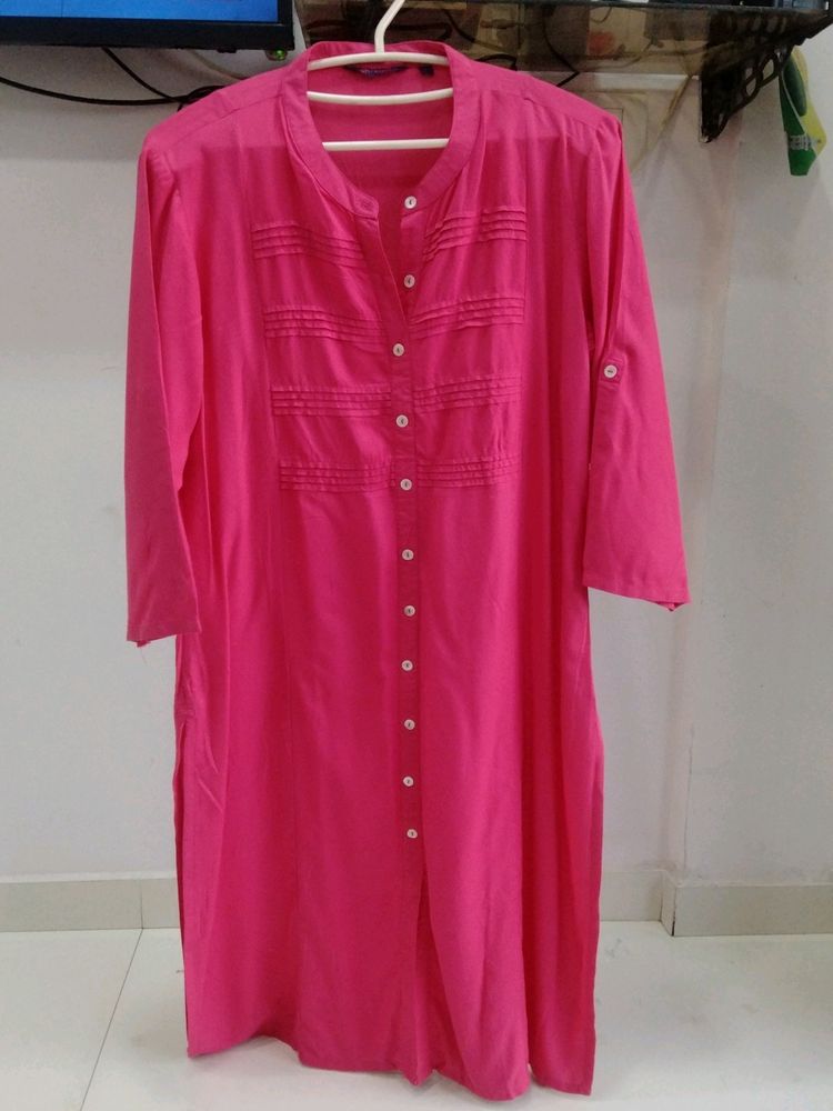 Very Good Condition Rani Pink Kurti Liva Fabric. N