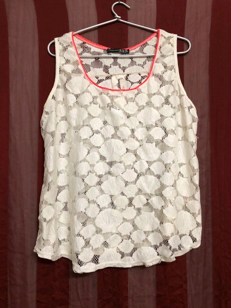 Atmosphere White Lace Top