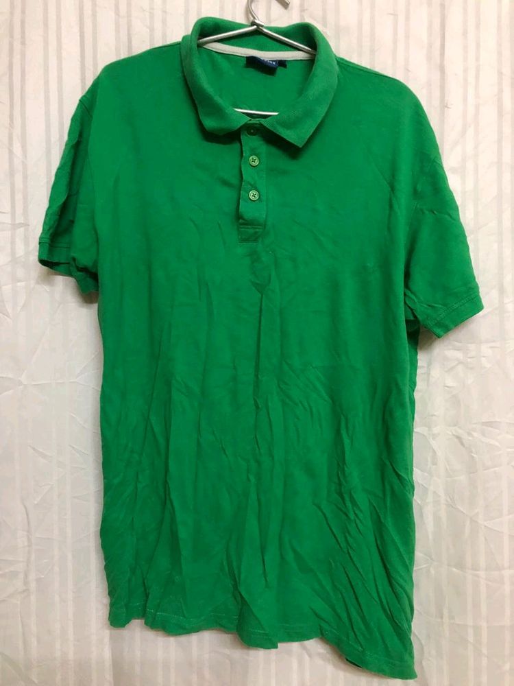 Cotton & Silk Green T Shirt