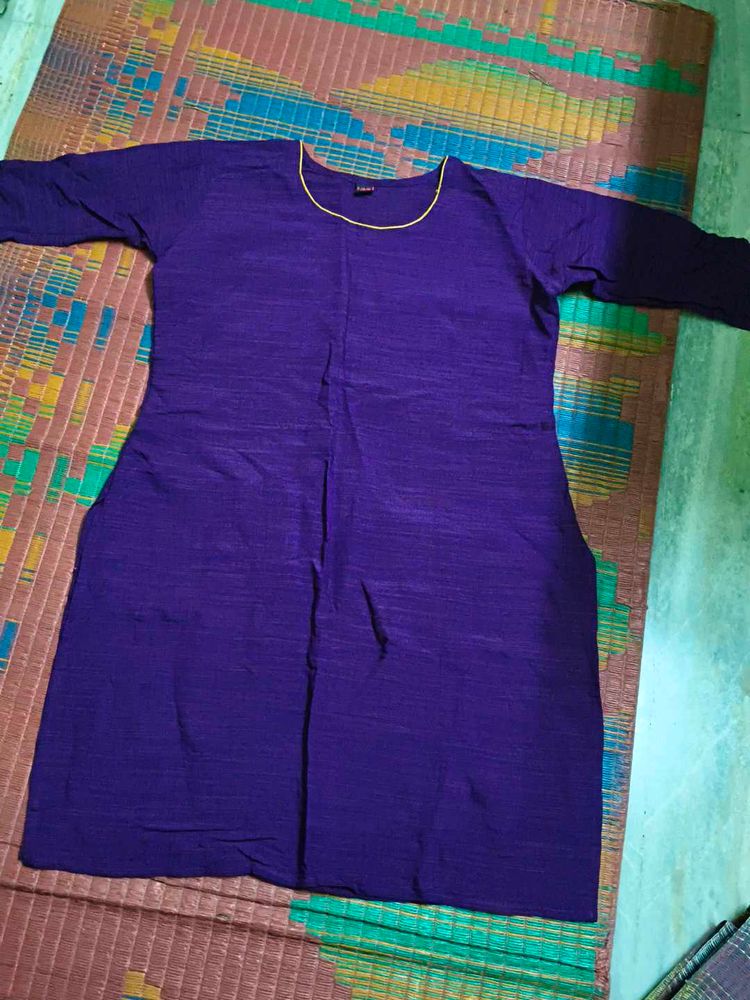 Purple Cotton Kurti