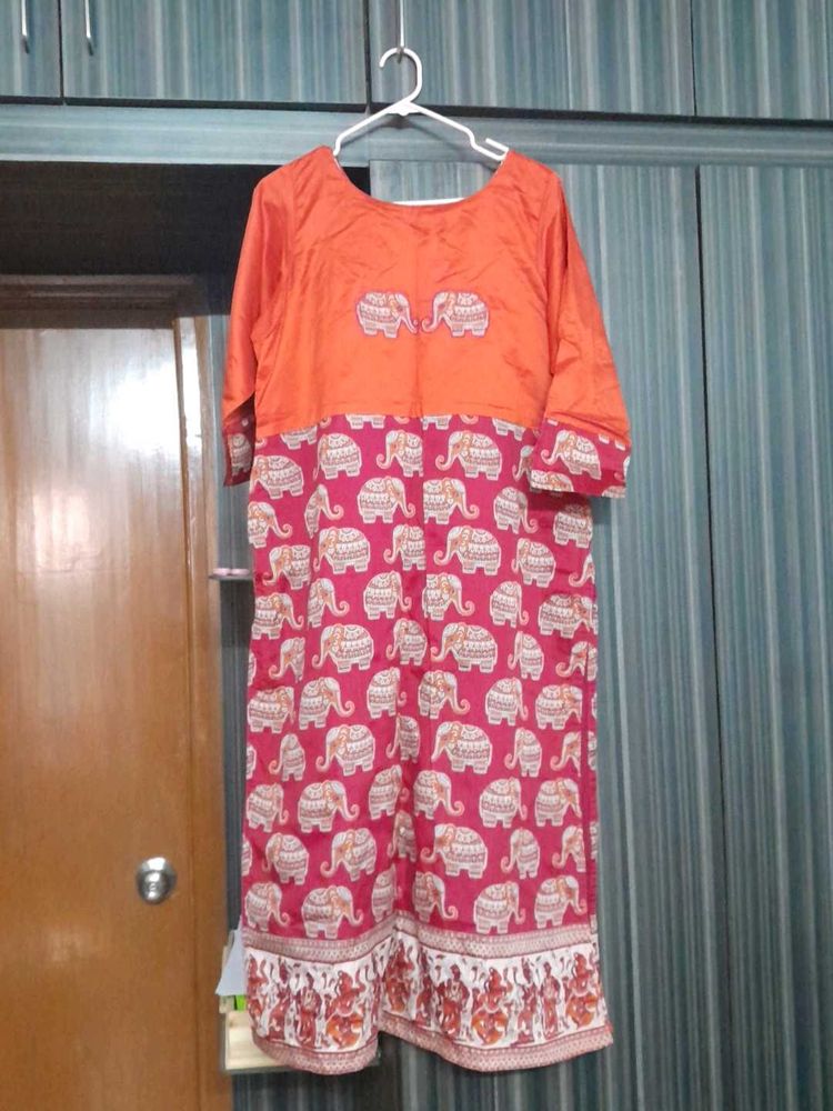 Customized Boat Neck Kurta 42 Bust