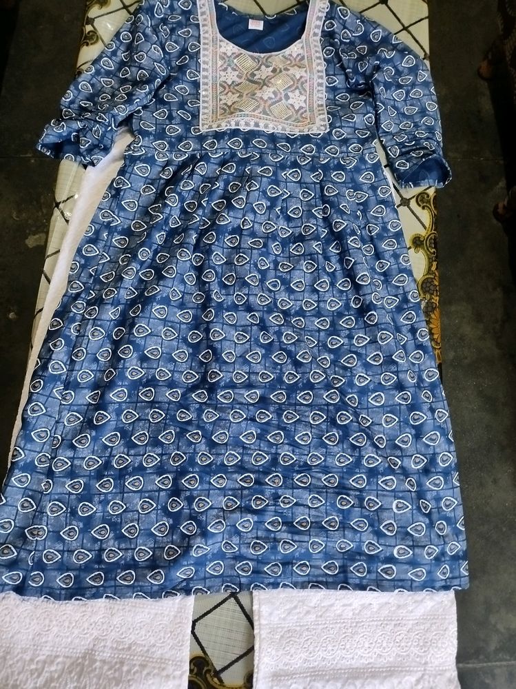 Kurti With Chikankari Palazzo