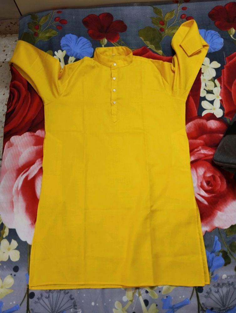 🟡yellow  Kurta For Men/ Boys