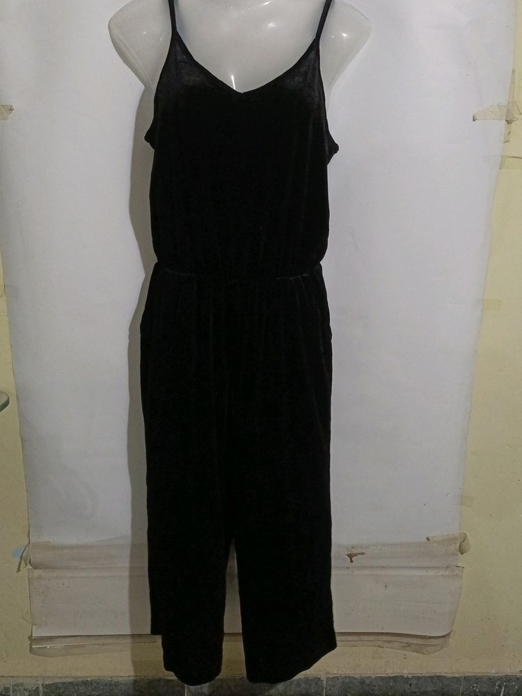 BLACK VELVET JUMPSUIT