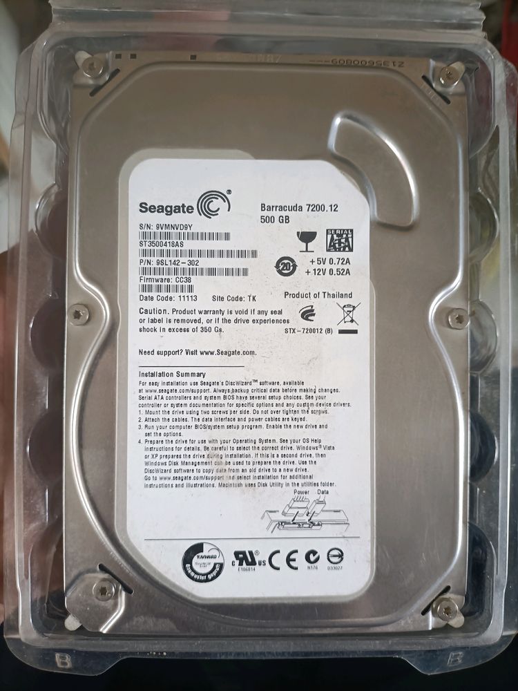 Seagate 500gb hdd sata