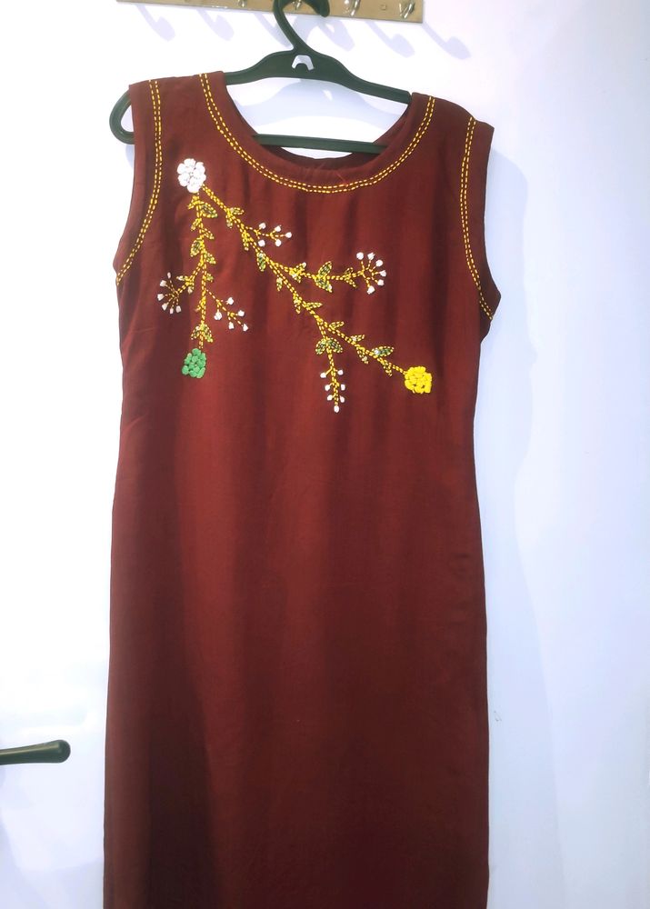 Sleeveless straight kurta | Used once