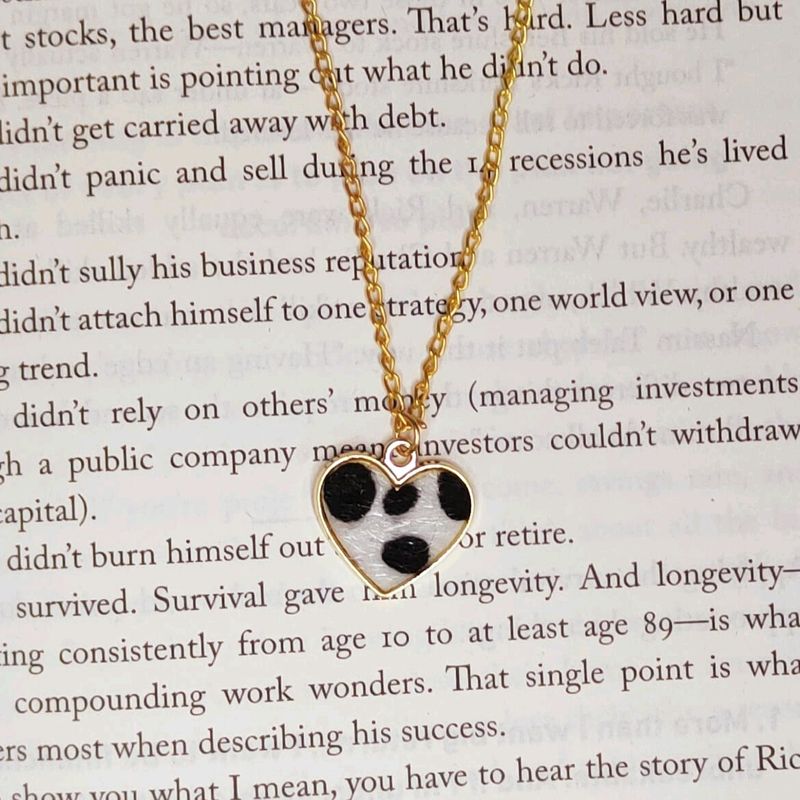 Moo Print Pendant With Chain