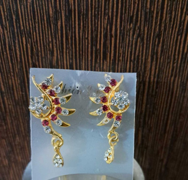 Combo Of 3 Stone Earrings Set