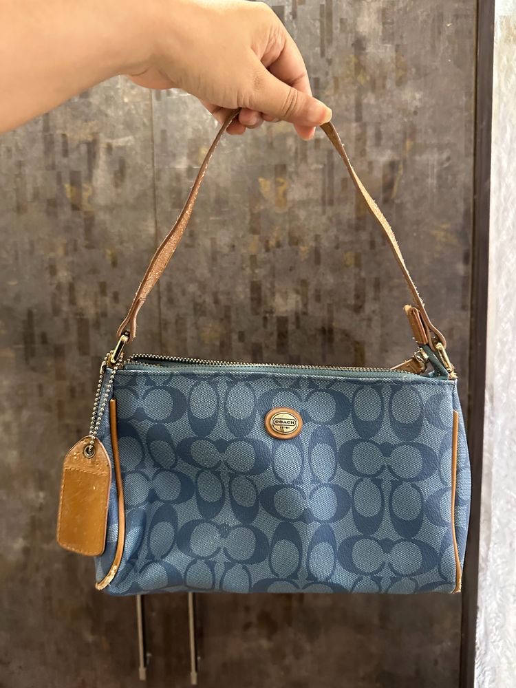 Authentic Coach Monogram Denim Bag