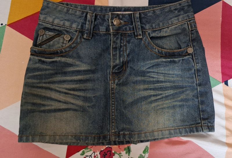 Y2k Mini Denim Skirt