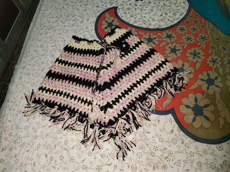 Kids Handmade Wool Poncho