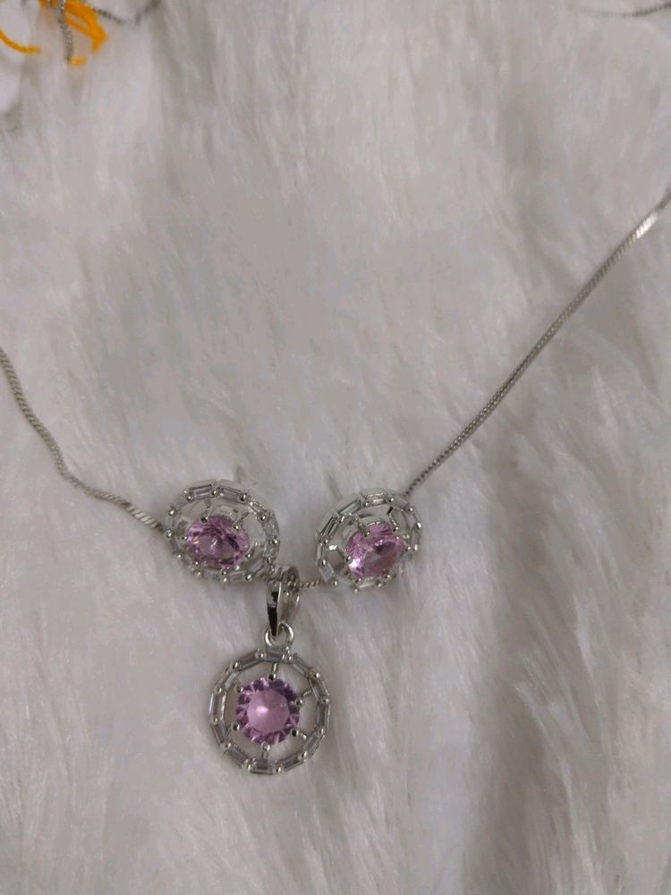 Pink Pendant Set