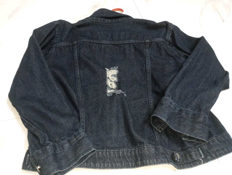 Brand New H&M Ribbed Denim Jacket