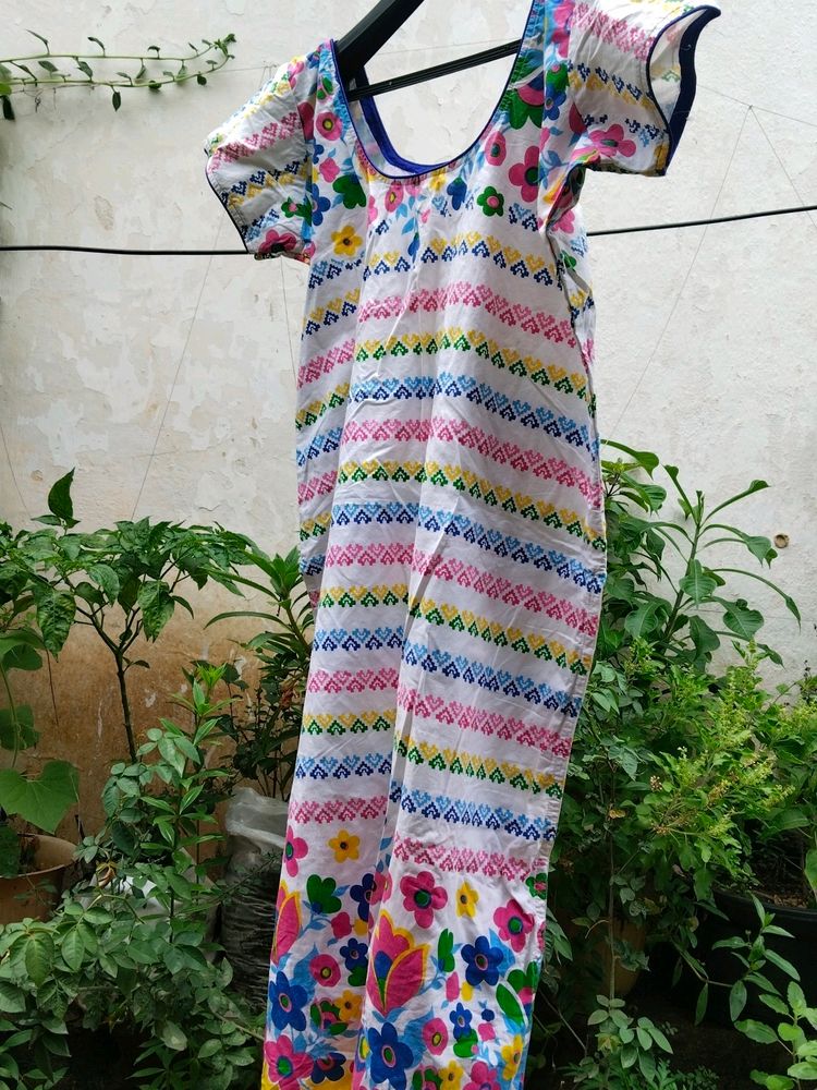 Multi Colour Floral Kurtha