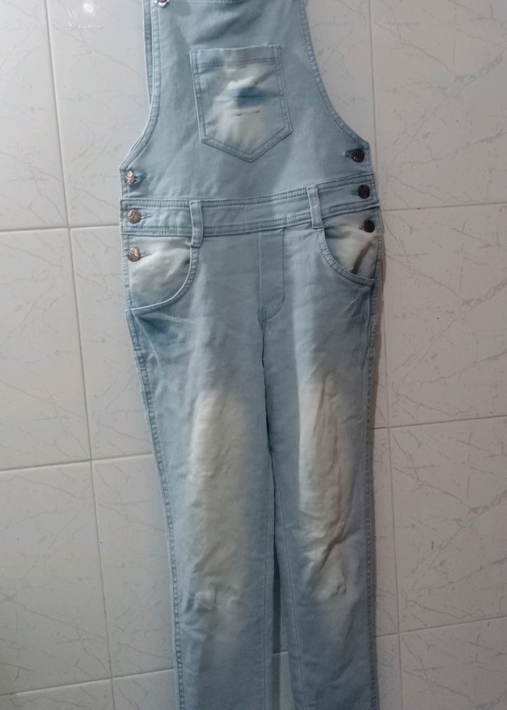 Denim Jumpsuit For College Wear