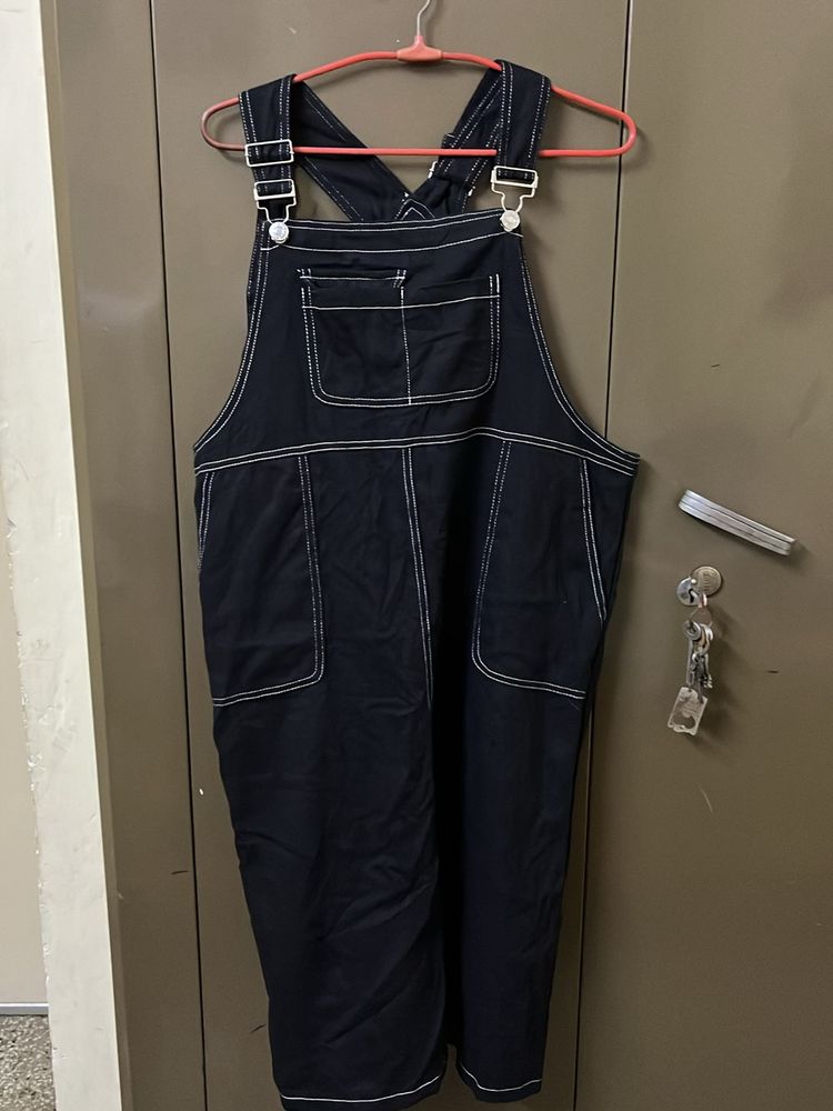 Black Denim Dungaree