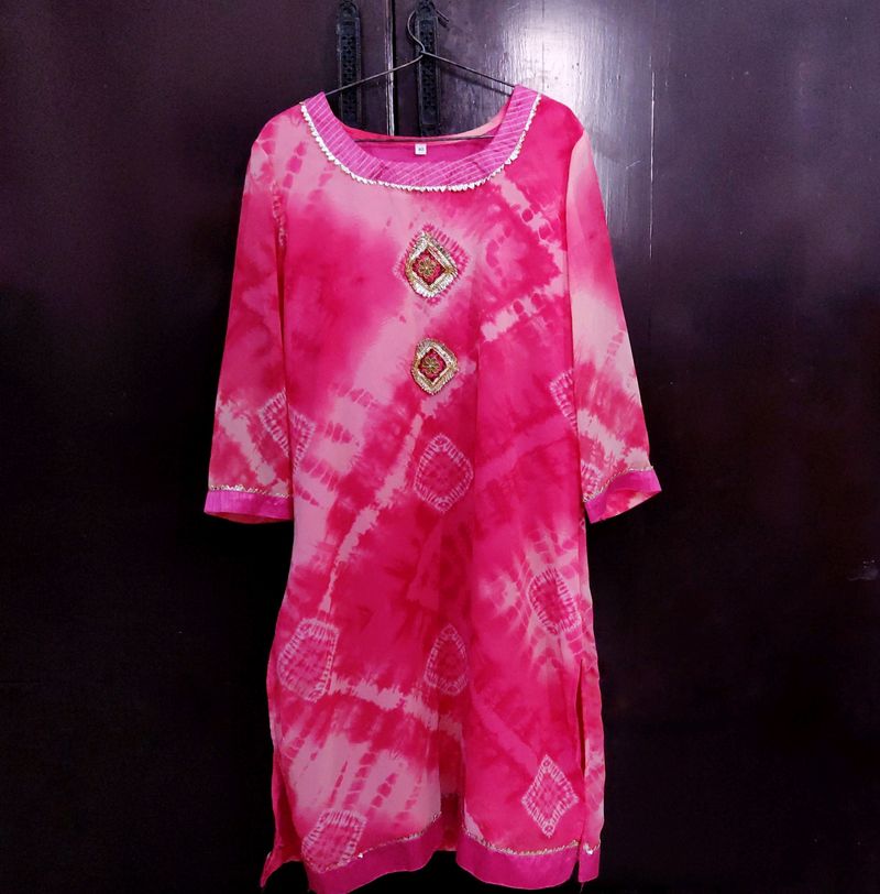 Gota Patti Bandhani Kurta