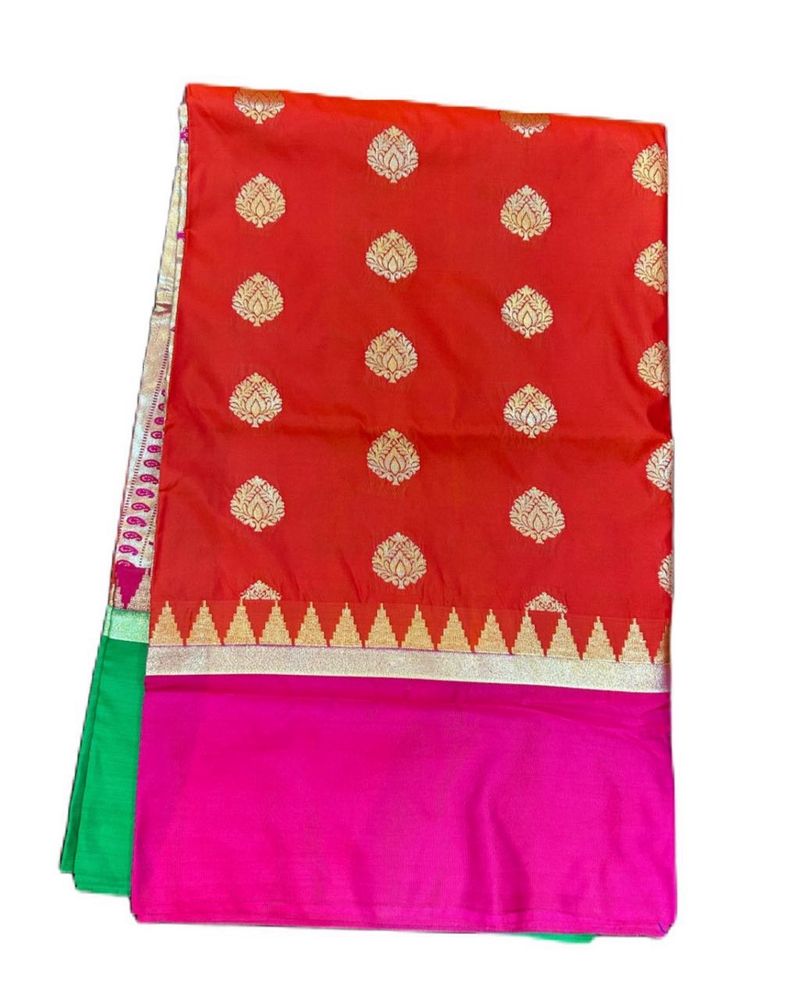 New Semi Silk Kanchi Pattu Mix Saree