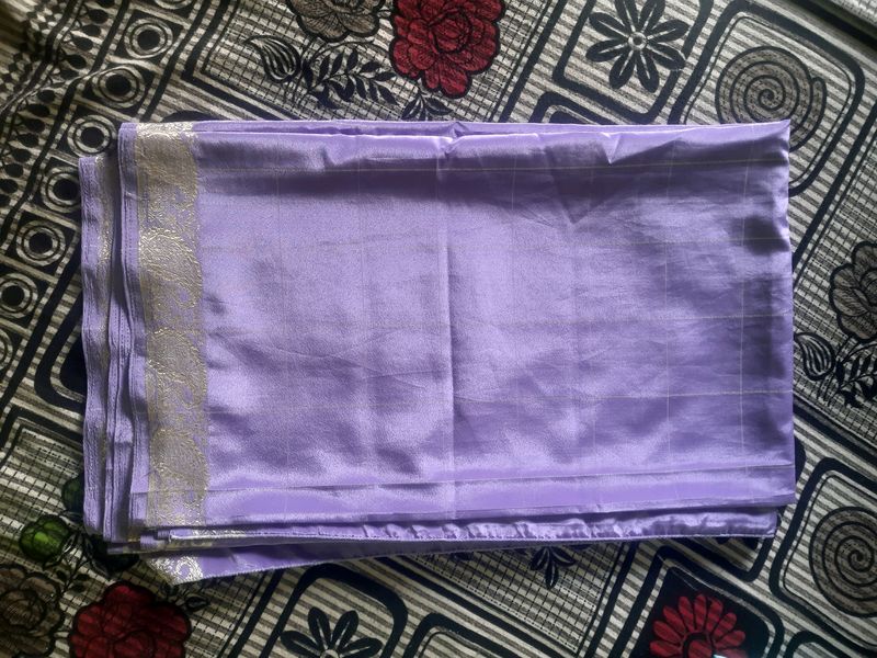 Bright Lavender Silk Saree