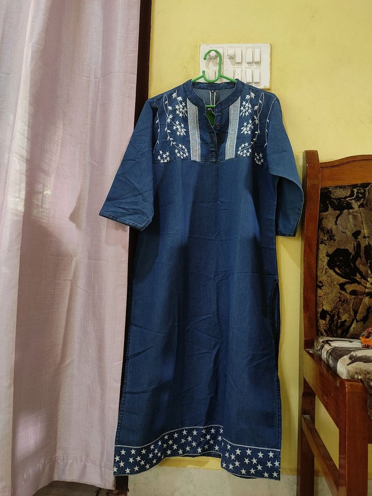 Beautiful Denim Look Kurti Size 36/38/40